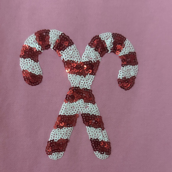 Fantastic Fawn Pink Candy Cane Sweater - Picture 2 of 6